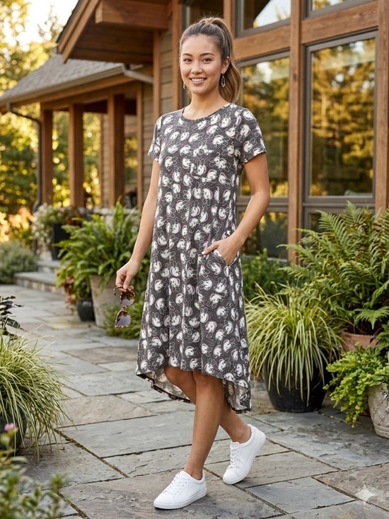 LuLaRoe Dresses & Skirts - LuLaRoe Gray Paisley High-Low Dress